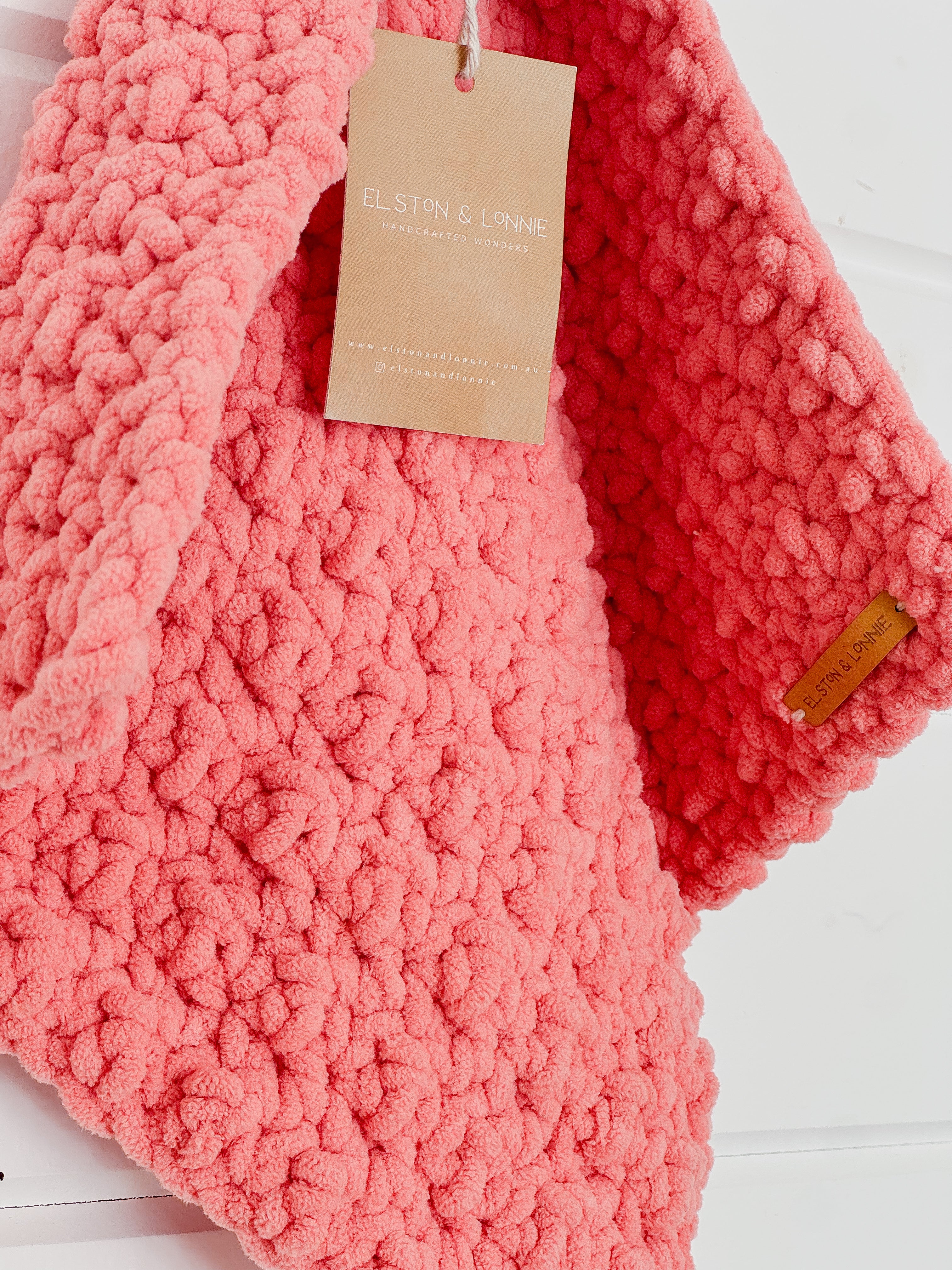 Blankie Friend Mini Moo | Salmon + Pale Pink + Latte