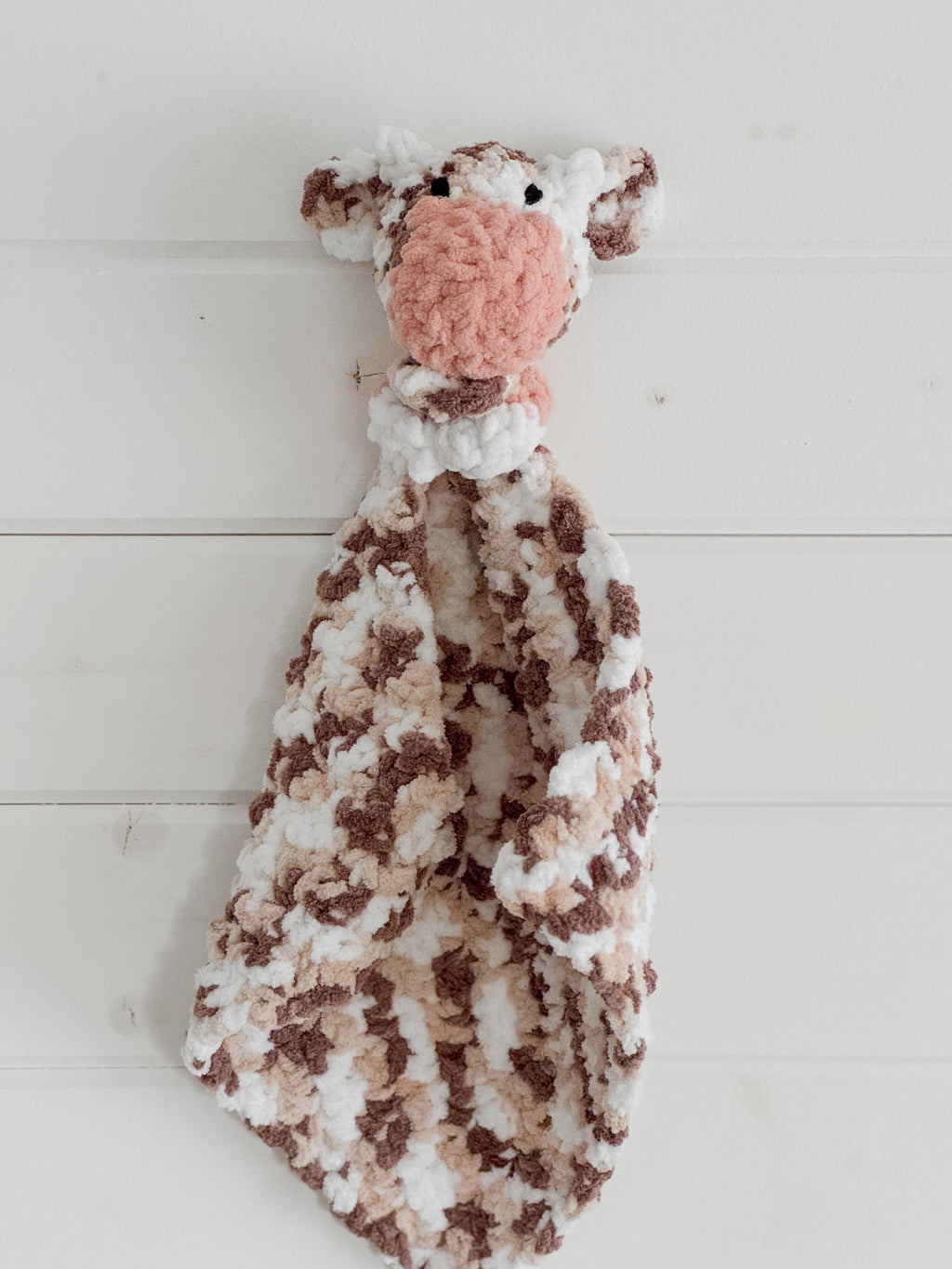 Mini Moo Blankie Friend Crochet Pattern By Elston and Lonnie