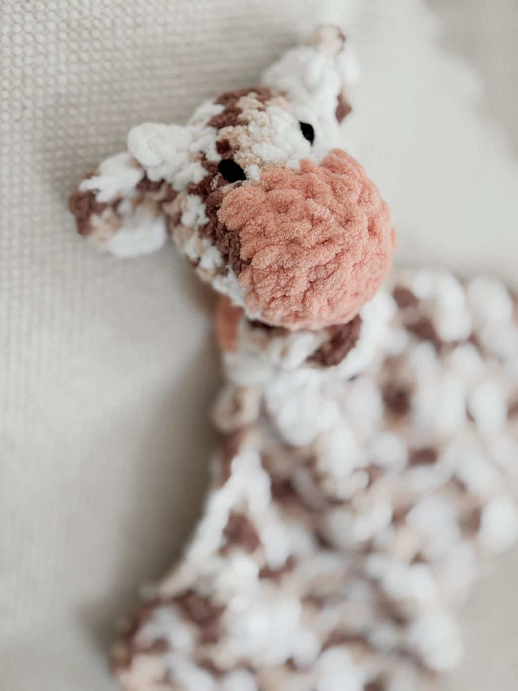 Mini Moo Blankie Friend Crochet Pattern By Elston and Lonnie