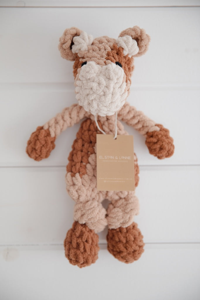 Mini Moo Snuggler | Latte + Teddy Bear Brown