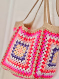 Granny Square Market Tote Bag